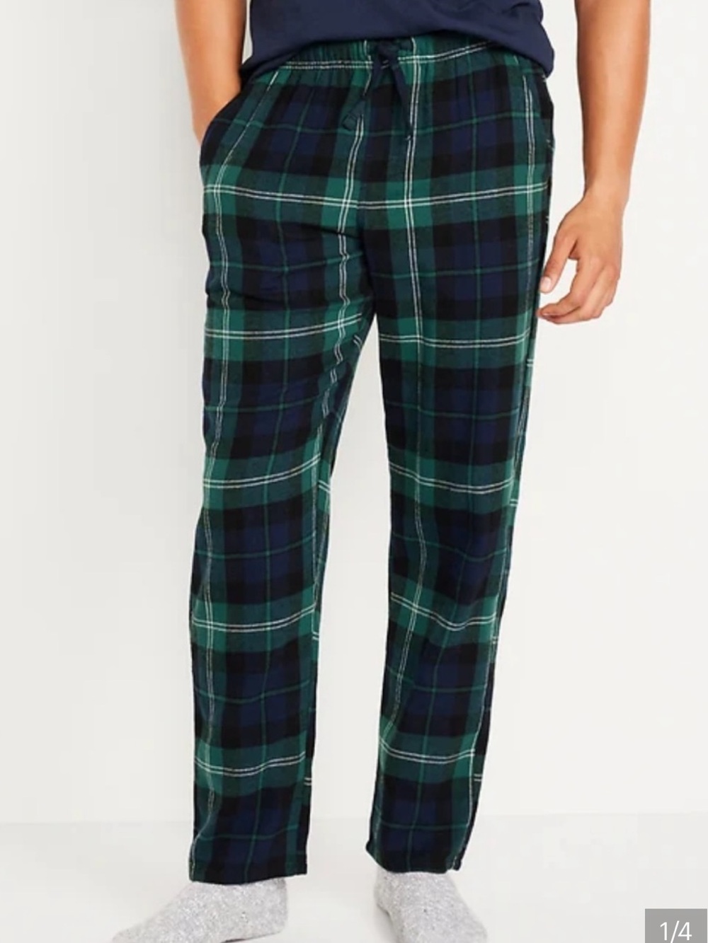 Old Navy Green and Blue Flannel Plaid Pajama Bottom
